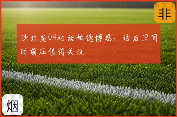 沙尔克04对话帕德博恩，边后卫同时前压值得关注